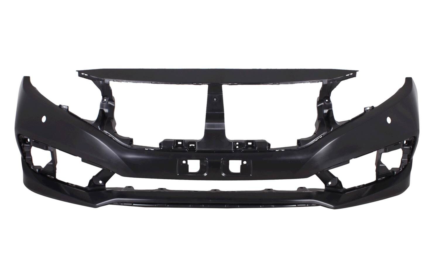 71100-Tec-Q50Zz - Honda Cıvıc- Sd- 19/21; Ön Tampon Siyah Sensör Delikli (Sis Delikli) (Tyg)