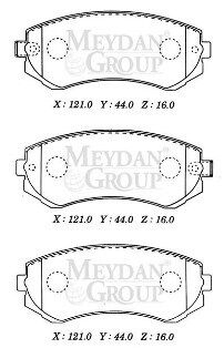 44060-Vc090 - Nıssan Patrol- 06/07; Arka Fren Balatası (Disk) (121X44X16) (Daıwa)