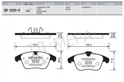 ON FREN BALATASI EVOQUE 12-18 FREELANDER 2 06-14 / MONDEO IV 07 / S MAX GALAXY 07 VOLVO S60 II 1.5 T3 15 18 S80 II 2.0 08 12 V60 I 11 15 V70 III 09 15 XC70 II 09 12