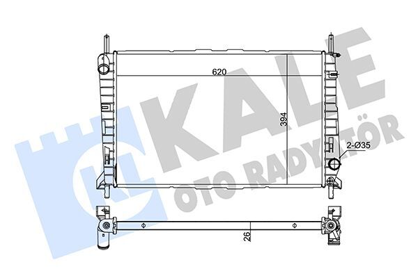 Motor Su Radyatoru Ac Mondeo I Iı 92 00 1.6 1.8 2.0 Olcu 620 378 26 Klımalı