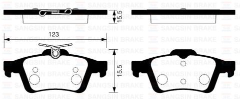 ARKA FREN BALATA MAZDA 3 BK 03-09 / RENAULT LAGUNA III 07- / OPEL VECTRA C 02- / CITROEN C5 08- / PEUGEOT 508 10- / FORD FOCUS II. C-MAX 04- CONNECT 02- / VOLVO S40 II 04- / SAAB 9-3 02-