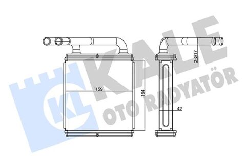 Kalorifer Radyatörü Hyundaı H100 2.5L D4Ba Panelvan 94-00 - Aleminyum