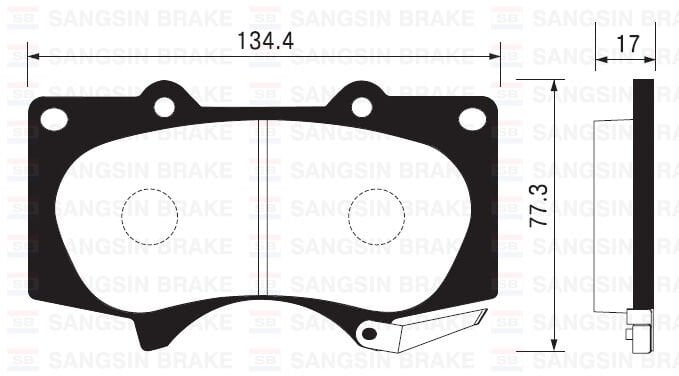 Ön Fren Balata Toyota Hılux 3.0L 1Kd-Ftv Kun26 4X4 09-11 / Land Cruıser 4.0L 1Gr-Fe Grj150 09- 3.0 L 1Kd-Ftv Kdj120 Prado D-4D 03-09 / Mıtsubıshı Pajero 3.2L 4M41 V98W 07-