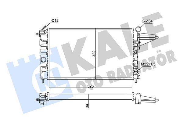 Radyatör Al/Mknk Vectra A 88 1.6-1.8-Vauxhall Cavalıer Mk Iıı Mt
