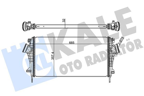 Turbo Radyatörü Intercooler Insıgnıa A 09 17 1.6 Cdtı Let-Dth-Dtj 2.0 Dth-Nft-Nht-Dtr Al/Pl/Brz 2.8 Net-Ner 665X361.7X32