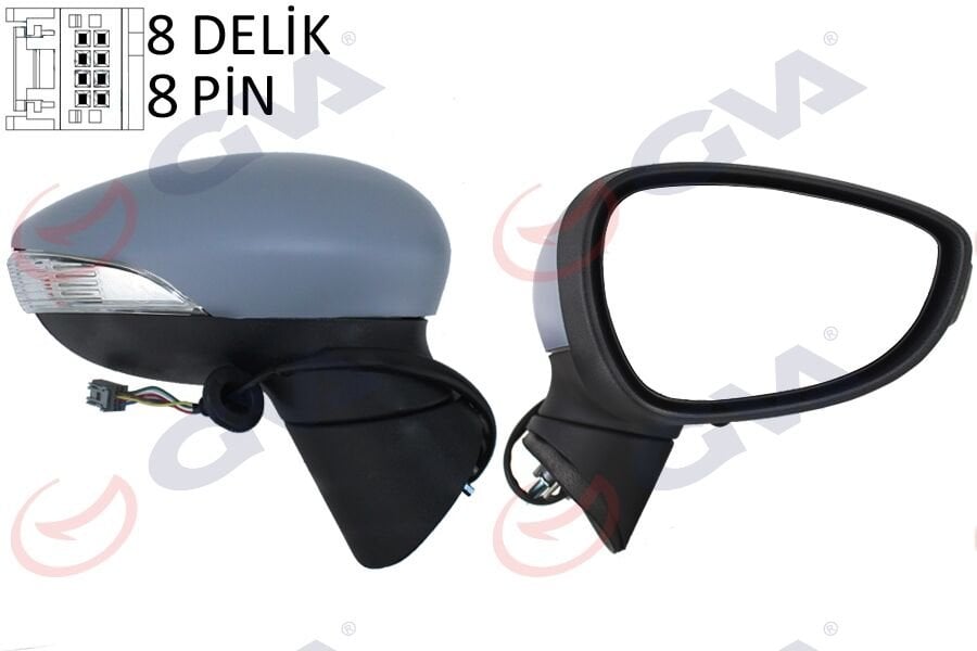 Dış Dikiz Aynası Sağ Fıesta 08 Elektrikli Isıtmalı Katlanır Sinyalli 8 Fiş Vm-6313Ebr