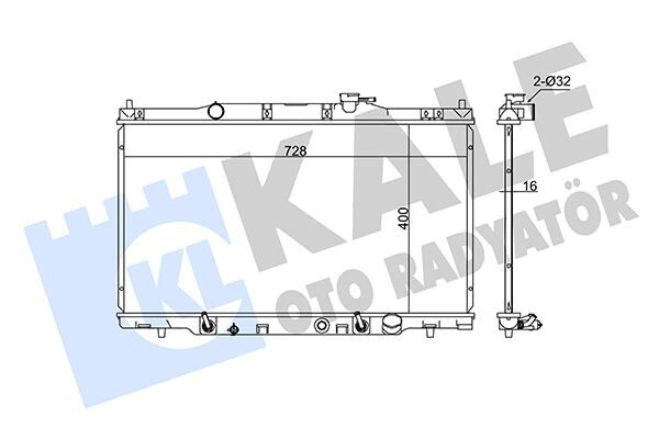 Radyatör Crv Iı Al/Pl/Brz 400X728X16