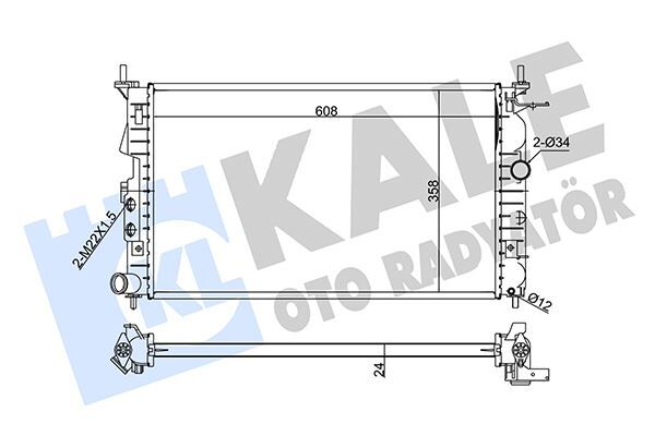 Radyatör Vectra B Ac Klimasız Mek Otom 607X378X24