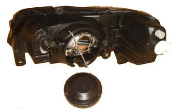 - - Peugeot 106- 97/01; Modifiye Far Lambası Sağ Manuel Siyah (H4) (Tyc)