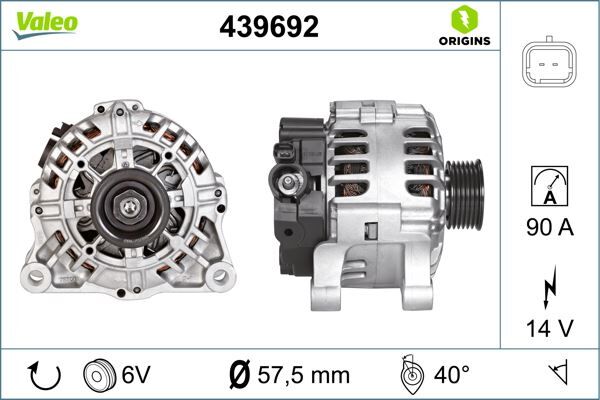 Alternatör 14V 90A Bıpper-Nemo-P206-P406-Partner-Partner Tepee-Berlıngo-Xsara-C5-Jumpy Tu1Jp