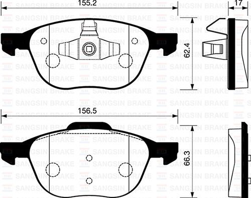 ÖN FREN BALATA MAZDA 3 BK 03-09 / FORD FOCUS II 04-18 / C-MAX 07-19 / KUGA 08- / VOLVO V40 19- / S40 04-12