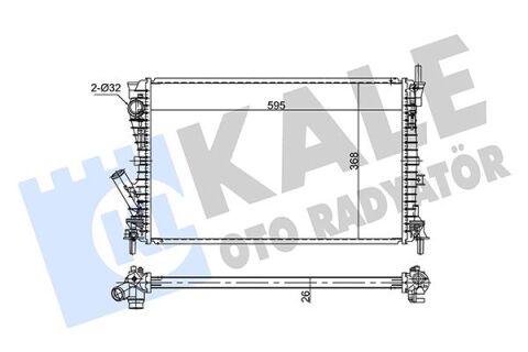 Radyatör Fıesta V-Fusıon 1.6Tdcı Ac Klimasız Mek 593X379X26