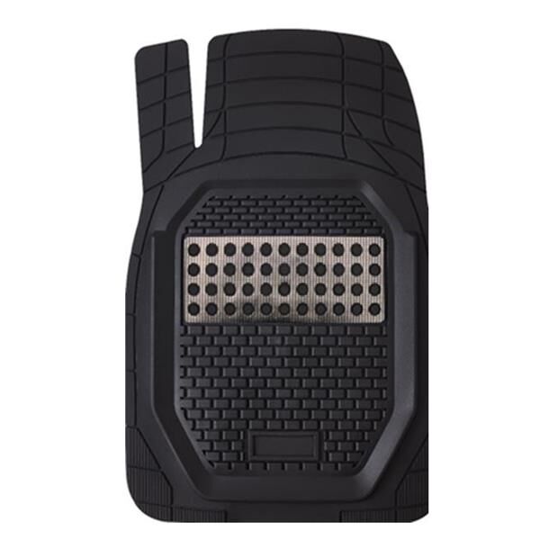 Knk Paspas Hasırlı Plus Kulaklı Paspas Kromlu Siyah Krom Mavi Ön : 73Cmx51Cm Arka: 48Cmx50Cm