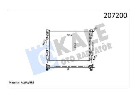 MOTOR SU RADYATÖRÜ RENAULT MEGANE II 02 SCENIC 03 1.5-1.9DCİ/1.4-1.6-2.0 16V AC KLİMASIZ MEK 590x455x32 1 SIRA ALB