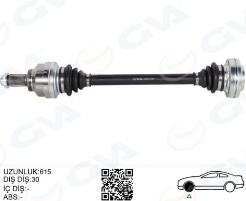 KOMPLE AKS ARKA SAĞ/SOL BMW E39 615MM DİŞ 30