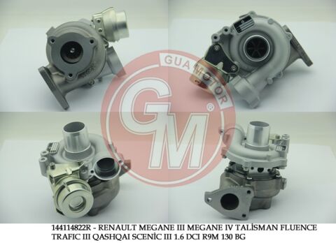 TURBOSARJ MERCEDES C-CLASS OM626 W205 S205 . RENAULT TRAFIC III 15 MEGANE IV 15 FLUENCE 13 TALISMAN 15 KADJAR 15 X-TRAIL III 16 QASHQAI II 13 R9M 1.6 dCi