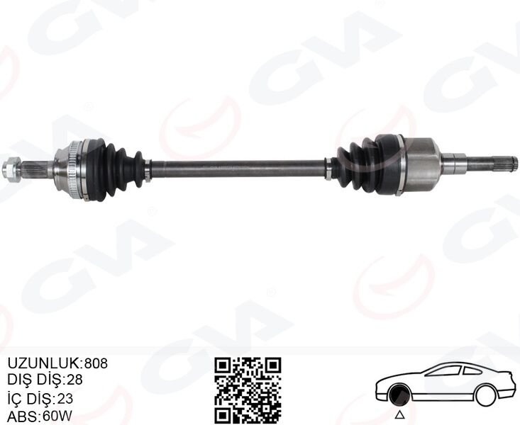 KOMPLE AKS ARKA SAĞ/SOL FREELANDER I L314 98 06 808MM