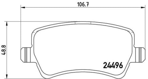 Arka Fren Balatası S-Max 09 06 Galaxy Iıı 06 Volvo S60 10 S80 06 V60 -V70 06 Xc60 08 Xc70 06 Range Rover Evoque 11