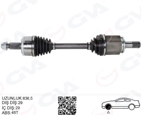 KOMPLE AKS ÖN SOL DISCOVERY 3 L319 DISCOVERY 4 L319 R.R SPORT I L320 636.5MM