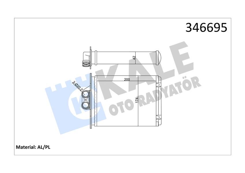 Kalorifer Radyatörü Vectra B 96-02 250X182