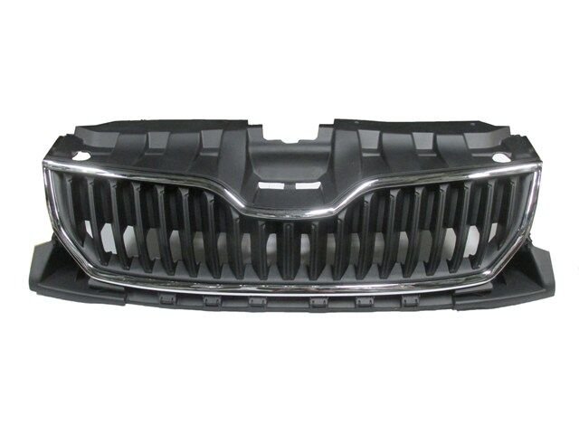 6V0853653 - Skoda Fabıa- 15/18; Ön Panjur (Nikelaj Çıtalı Petekleri Siyah) (Tw-Y)