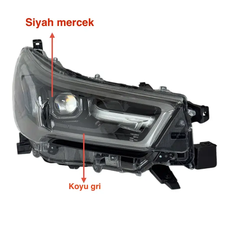 Toyota Far Hılux Revo 21-24 Sağ (Mercekli/İçi Koyu Grisiyah Mercek)/(Hılux Yazılı-ınvıncıble)