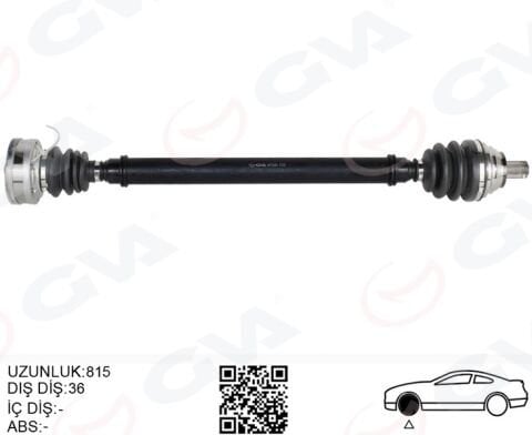 KOMPLE AKS ÖN SAĞ GOLF-LEON-JETTA-PASSAT CAYB-CAYC 1.6 TDİ UZUN 04-13 CAYB-CAYC 1.6 TDİ
