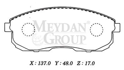 41060-55F90 - Nıssan Maxıma- A32- 95/00; Ön Fren Balatası (Disk) (137X48X17) (Fmk)