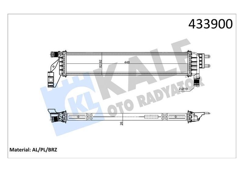 Radyatör Duster Iı ; Logan Iı ; Sandero Iı Lt 1.5Dcı Al/Brz 448X83X26