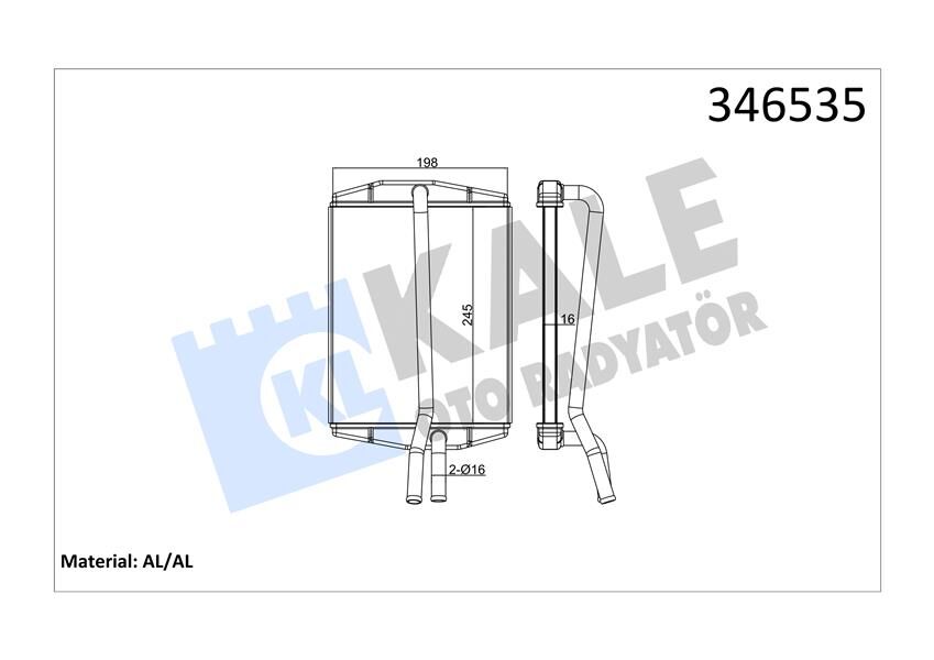 Kalorifer Radyatörü Brazing Ka 96-08 Fıesta Iv 95-02 Puma 97-02 1.3-1.6 247X198X22
