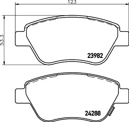 ÖN FREN BALATA OPEL CORSA D 1.0L 1.2L 1.3L CDTI 1.4L KÜÇÜK TİP 06- / ADAM 14- / FIAT DOBLO 05-1 0 / PANDA 04-10