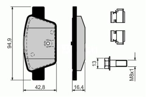 ARKA FREN BALATASI FIAT STILO 02 LINEA 07 BRAVO II 07 14 ALFA ROMEO MİTO 08 MULTIPLA 99