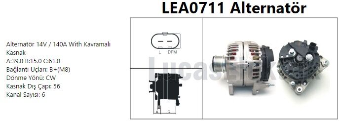 ALTERNATOR 12//140/A FABIA RAPID OCTAVIA GOLV V VI VII JETTA PASSAT POLO IBIZA TOLEDO