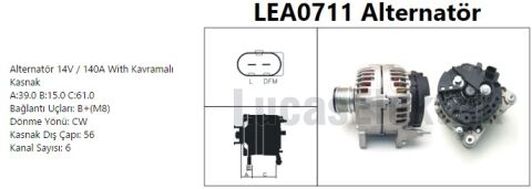 ALTERNATOR 12//140/A FABIA RAPID OCTAVIA GOLV V VI VII JETTA PASSAT POLO IBIZA TOLEDO