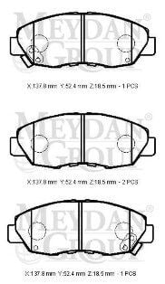 45022-Sm4-507 - Honda Accord- 90/93; Ön Fren Balatası (Disk) (137,8X47,5X18,5) (Daıwa)