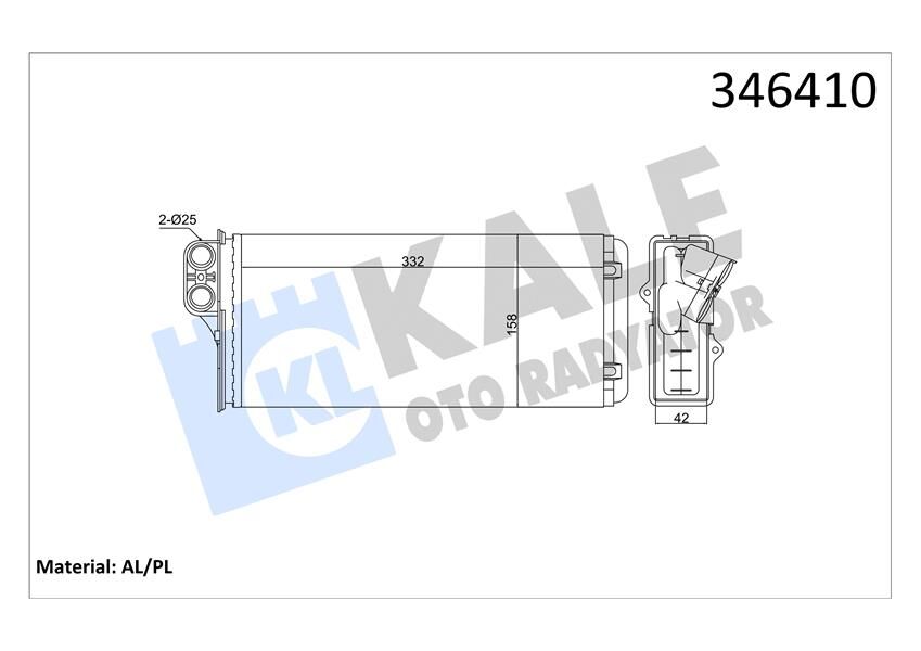 Kalorifer Radyatörü Master Iı 2.5D-2.8Dtı 98-01 Opel Movano 1.9Dtı-2.2Dtı 00