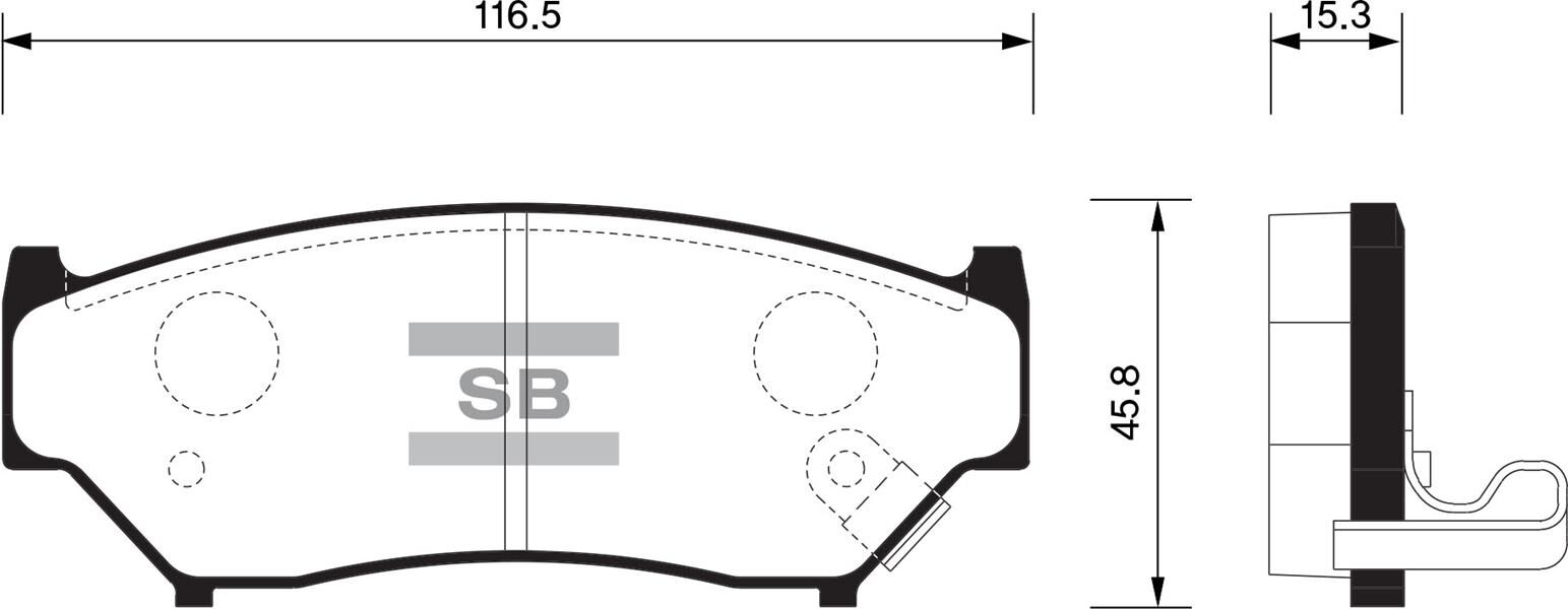 ÖN FREN BALATA SUZUKI VITARA 1.6L G16B 5 kapı 16v 92-01 / GRAND VITARA 1.6L G16B SQ416 3 kapı 98-05 / GRAND VITARA 1.6L M16A JB416 3 kapı 06-