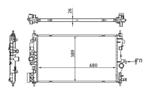 Su Radyatörü Astra J 10 15 Zafıra C 12 19 1.6-1.7-2.0 Cdtı Dth-Dtl-Dtj