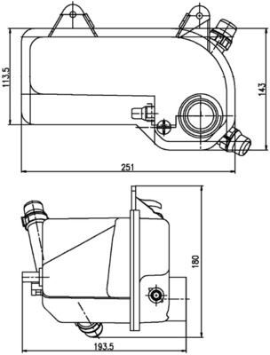 Radyator Su Deposu Bmw E53 M54 M62