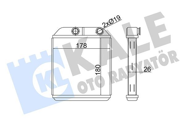 Kalorifer Radyatörü Mıtsubıshı Carısma 1.6L 4G92 Da1A 95- 1.8L 4G93 Gdı Da2A 95- 1.9L Dı-D F9Q Diz El Da5A 00-05 / Volvo S40-V40- Aleminyum