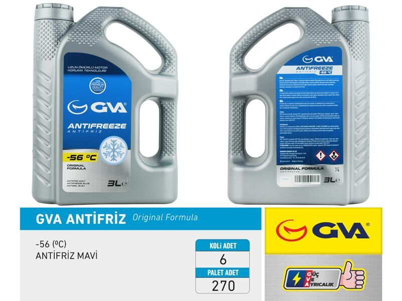 ANTİFRİZ 3 LT -56 C MAVİ Koli 6 Ad