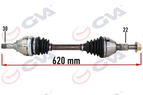 KOMPLE AKS SOL OPEL VECTRA C 1.6-1.8 02-08 620mm