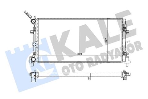Su Radyatörü Audı A1 10 Seat Ibıza Iv-Toledo Iv 08 Skoda Fabıa Iı-Rapıd-Roomster 06 Vw Polo 09 1.2 1.6 1.9Tdı 1.2 1.4Tsı 1.2Tfsı Mt Mekanik 649X342X23 6R0121253N-6Rf121253