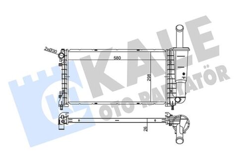 Radyatör Fıat Punto 1.4 03 12 Mt 26Mm Al/Brz 580X298X26