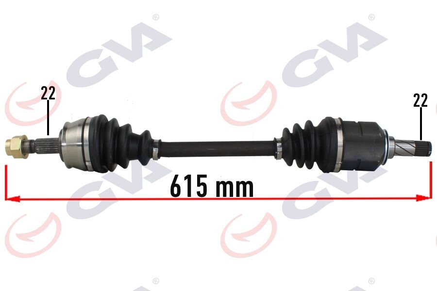 KOMPLE AKS SOL OPEL CORSA D 1.0-1.2-1.4 07-14 -CORSA E 15 -ADAM 13 615mm