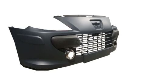 7410.Nt - Peugeot 307- 06/08; Ön Tampon Gri (Bandlı/Panjurlu/Sis Çerçeveli/Nikelajlı (Komple)