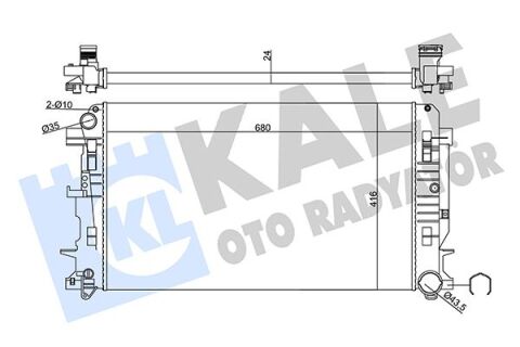 MOTOR SU RADYATORU MERCEDES SPRINTER B906 . VW CRAFTER 30-35-50 680X416X24