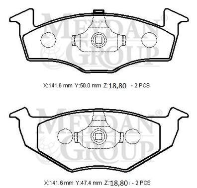 1Jh0698151B - Seat Inca- 97/03; Ön Fren Balatası (Disk) (141,6X50X18,80/141,6X47,4X18,80) (Bramax)