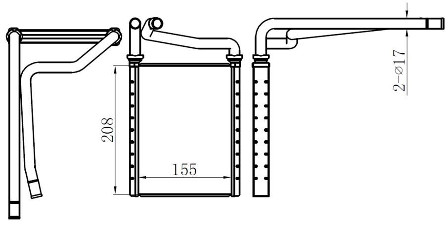 Kalorıfer Radyatoru Brazıng Toyota Aurıs-Corolla 154X212X22 At/Mt Sanzuman