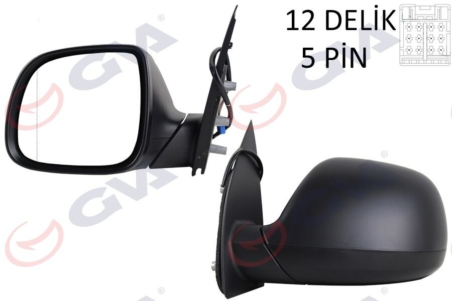 Dış Dikiz Aynası Sol Transporter T7 15 Elektrikli Isıtmalı Sensörlü Radıo Antenli Asferik Vm-6373Ehal